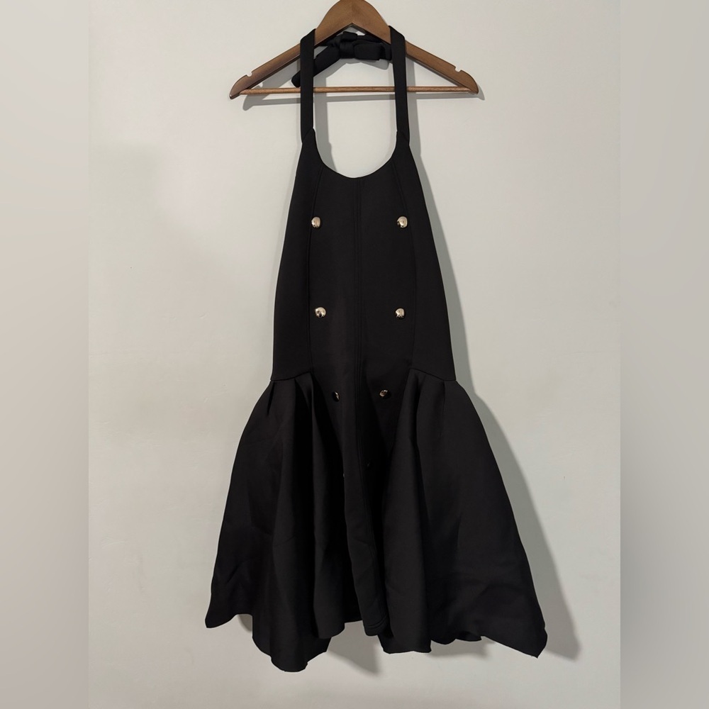 Eien - Black Halter Cocktail Dress - Picture 2 of 9